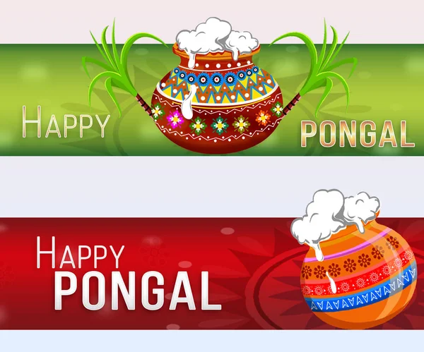 Güneyde Hint Festivali Pongal Arka Plan Şablonu Tasarlamak Pongal Festival — Stok fotoğraf
