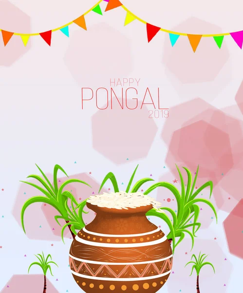 Hintergrund Für Indisches Erntedankfest Pongal — Stockfoto