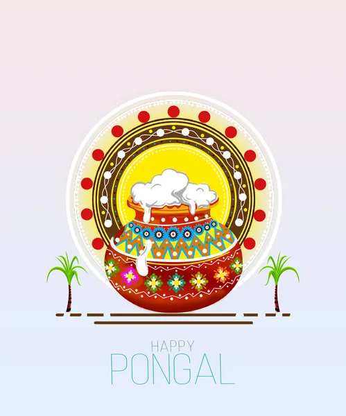 南インド祭り Pongal 背景テンプレート デザイン イラスト — ストック写真