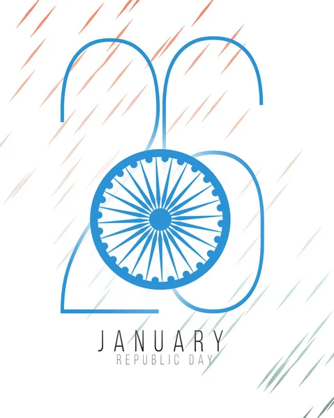 Ilustración Del Día República India Feliz Enero Celebración India Cartel — Foto de Stock