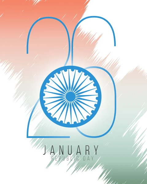 Ilustración Celebración Del Día República India Feliz — Foto de Stock