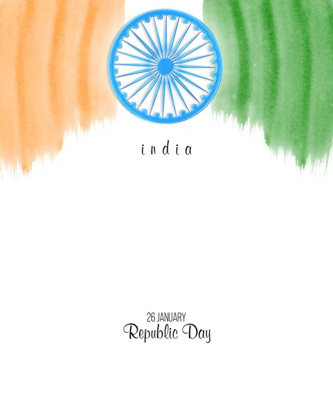 Indian Republic day concept with 26 January.