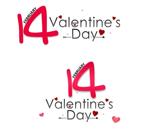 Concepto Amor Para Día San Valentín Febrero Texto Del Día — Foto de Stock