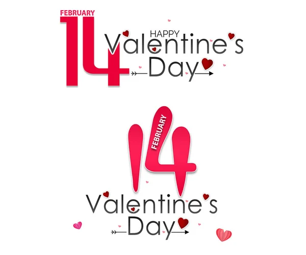 Concepto Amor Para Día San Valentín Febrero Texto Del Día —  Fotos de Stock