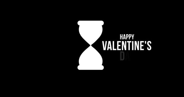 Альфа-канал, романтический фон на День Святого Валентина . — стоковое видео