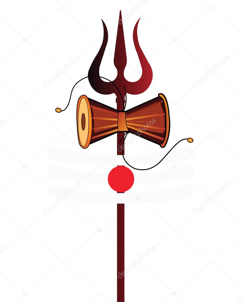 Illustration Of Happy Maha Shivratri Greeting Card Design - Vector