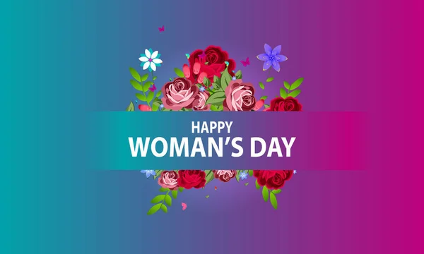 8 marzo Giornata internazionale della donna sfondo di colore rosa e blu. Illustrazione vettoriale. - Vettore — Vettoriale Stock