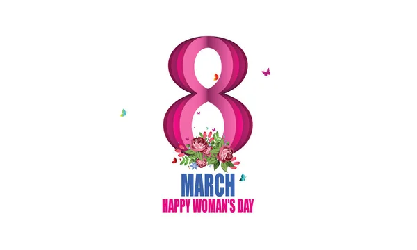 8 marzo. Buona festa della mamma. Biglietto di auguri floreale. Quadrato, spazio per il testo. Buona festa della donna. Modello di design alla moda. Illustrazione vettoriale — Vettoriale Stock