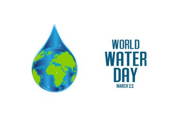 Dünya Su günü kavramı. Kağıt sanat tarzı. Vektör çizim - vektör