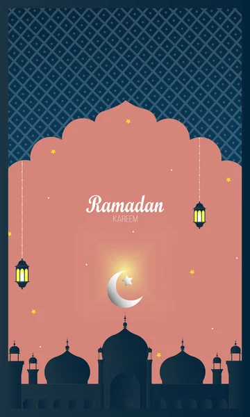 Ramadan Kareem, pozdrav islámský vektor designu. Arabská kaligrafie, která znamená "Ramadan Kareem"-vektor — Stockový vektor