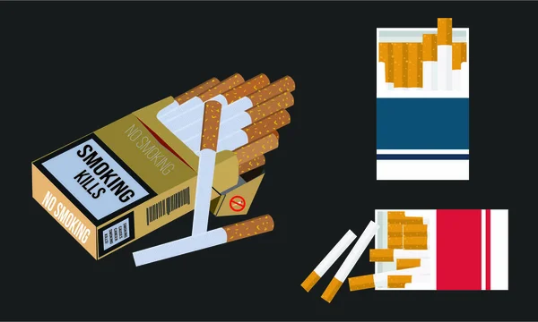 Set of No Smoking and World No Tobacco Day. - Vecteur — Image vectorielle