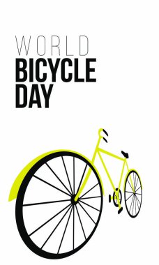 Dünya bisiklet günü. Vektör illüstrasyonu - Vektör