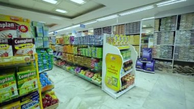 Chennai, Hindistan-05 Nisan 2019: sağlık Içecekler süpermarket Satılık ekran paketi. Şehir süpermarkette iç çekim