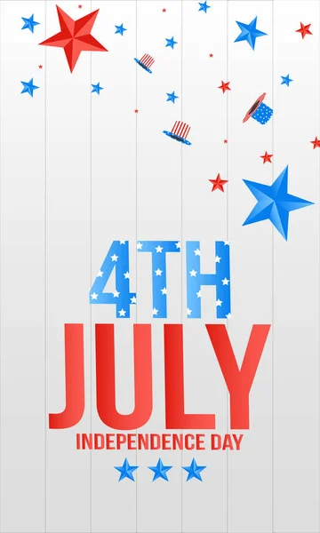 4 de julho independência americana fundo do dia . — Vetor de Stock