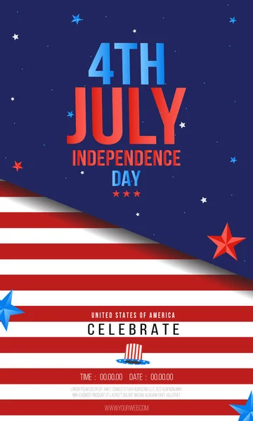 Den nezávislosti v USA prodej nebo skládanky. 4. z červencové předlohy plakátů. Vektorová ilustrace . — Stockový vektor