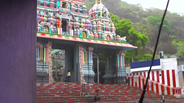 India Mayo 2020 Exterior Del Templo Hindú Sur India — Vídeo de stock