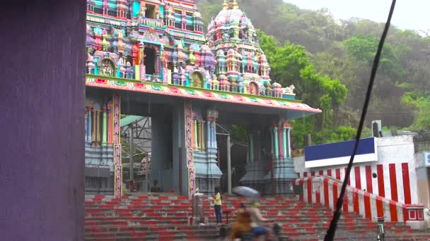 Inde Mai 2020 Vue Temple Hindou Traditionnel Plein Air Sous — Video