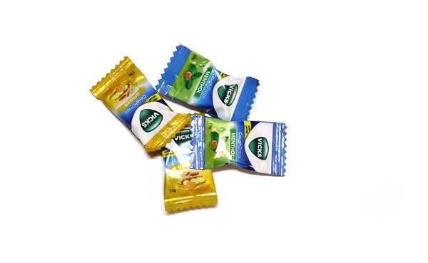 Grupo Vicks Tos Gotas Miel Mentol Jengibre Sabor Candy Packs —  Fotos de Stock