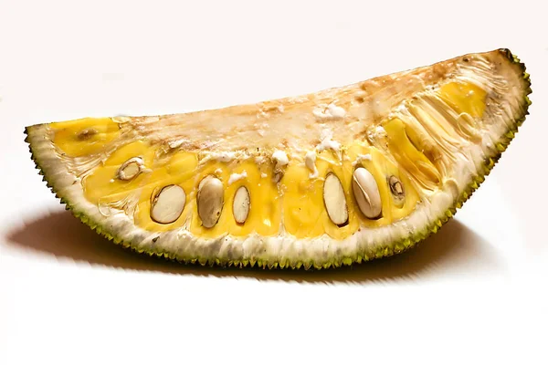 Slice Jackfruit Isolated White Backgrounds — Stock Photo, Image