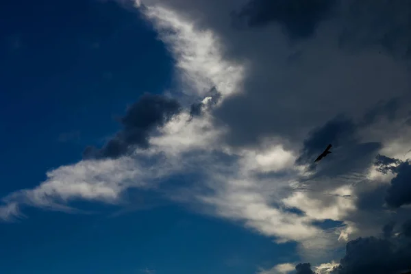 Black cloud and thunderstorm before rainy, Dramatic black cloud and dark sky