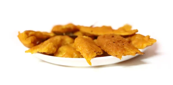 Comida Indiana Banana Crua Bajji Fritter Que Prato Tradicional — Fotografia de Stock