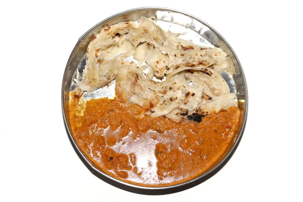 Parotta Kurma Poulet Paratha Kurma Est Une Spécialité État Sud — Photo