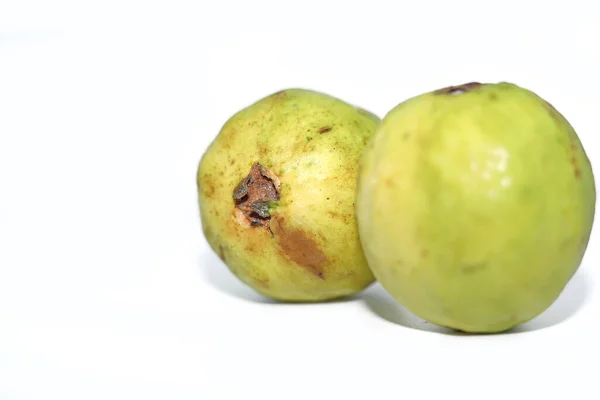 Guava Meyvesi Beyaz Arka Planda Izole — Stok fotoğraf