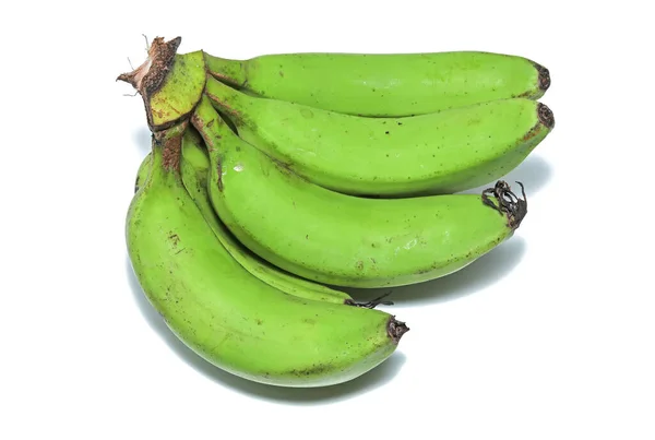 Grön Banan Bunt Vit Bakgrund — Stockfoto