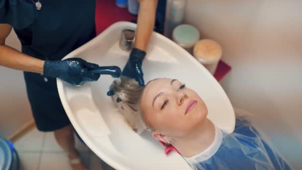 Profesjonalny Salon Fryzjerski Suszenia Włosów Ctudio — Wideo stockowe