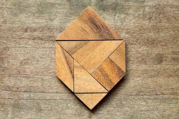 Tangram Puzzle Tvaru Šestiúhelníku Pozadí — Stock fotografie