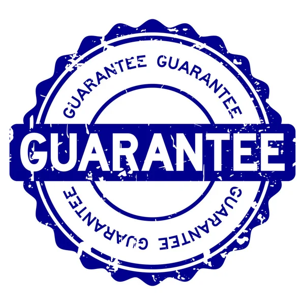 Grunge Blue Guarantee Rubber Seal Stamp White Background — Stock Vector