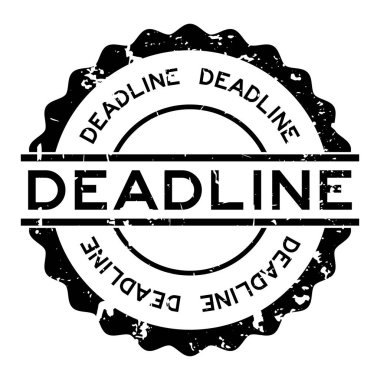 Grunge siyah son kelime yuvarlak lastik mühür damgası beyaz arka plan üzerinde