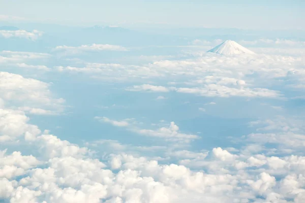 Berg Fuji Japan Met Groep Van Cloud Luchtfoto Achtergrond — Stockfoto