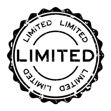 Grunge siyah beyaz arka plan üzerinde yuvarlak lastik mühür damgası word sınırlı