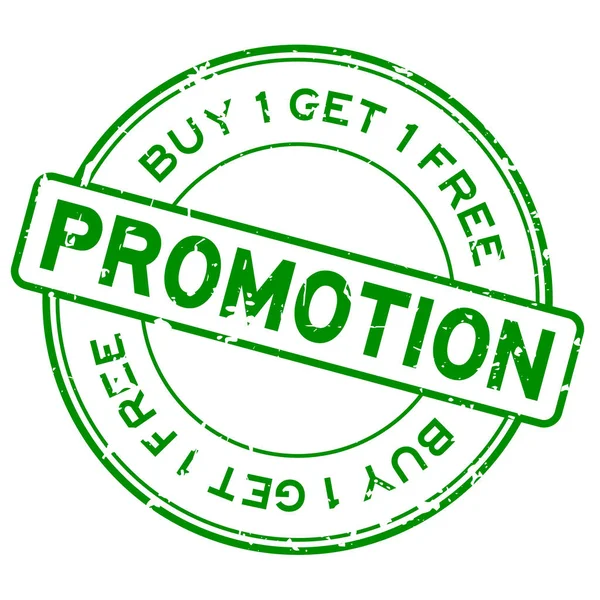 Grunge Green Promotion Buy Free Rubber Seal Stamp Auf Weißem — Stockvektor