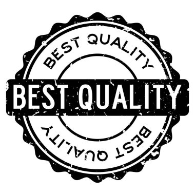 Grunge siyah iyi kalite kelime yuvarlak lastik mühür damgası beyaz arka plan üzerinde