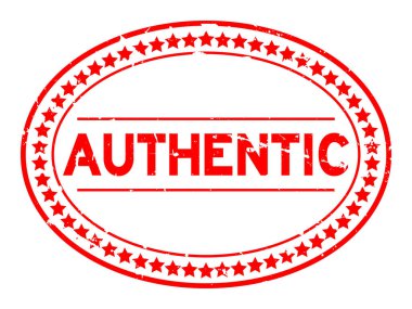 Grunge kırmızı otantik oval lastik mühür damgası beyaz arka plan üzerinde