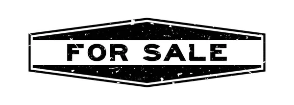 Grunge fekete eladó szó hatszög gumi tömítés fehér ba bélyegző — Stock Vector