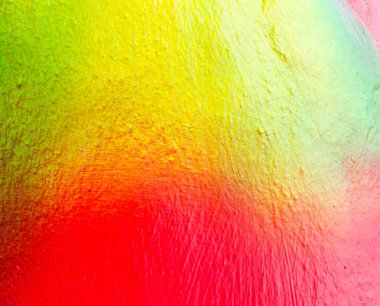 Soyut resim beton zemin üzerine kırmızı, yeşil ve sarı