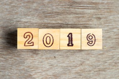Mektup blok Word'de 2019 tahta arka plan