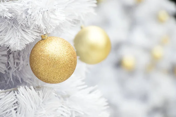 Altın Topu Chrismas Ağaç Arka Plan Dekorasyon Noel Yeni Yıl — Stok fotoğraf