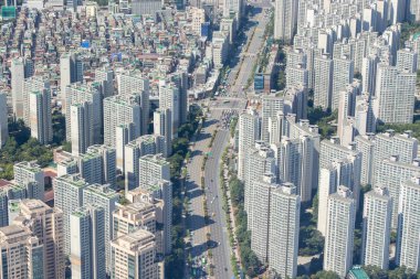 1 Eylül, 2018, Seoul, Güney Kore: Top yapı ve yol Jamsil alanda, Seoul, Güney Kore