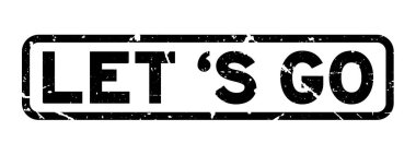 Grunge siyah izin 's kare git lastik mühür damgası beyaz arka plan üzerinde