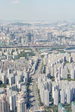 1 Eylül, 2018, Seoul, Güney Kore: Top yapı ve yol Jamsil alanda, Seoul, Güney Kore