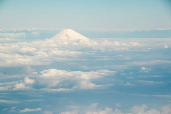 Montagne Fuji Japon Avec Groupe Nuages Arrière Plan Vue Aérienne — Photo