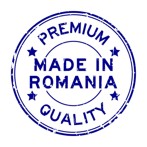 Niebieski Nieczysty Najwyższej Jakości Wykonane Rumunii Wokół Seal Pieczątka Białym — Wektor stockowy