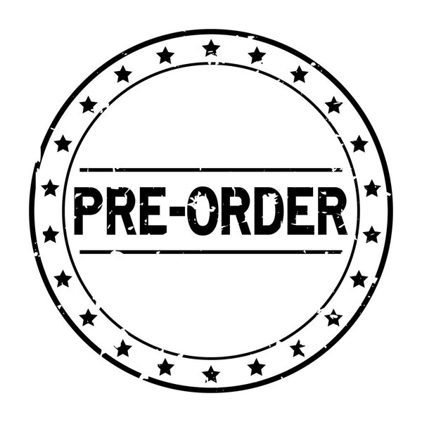Черный предварительный заказ со звездочкой на белом фоне
