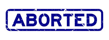 Grunge mavi iptal word Meydanı lastik mühür damgası beyaz arka plan üzerinde