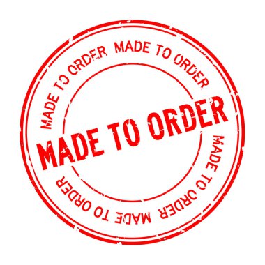 Sipariş Word'e yuvarlak yapılan grunge Kırmızı lastik mühür damgası beyaz arka plan üzerinde