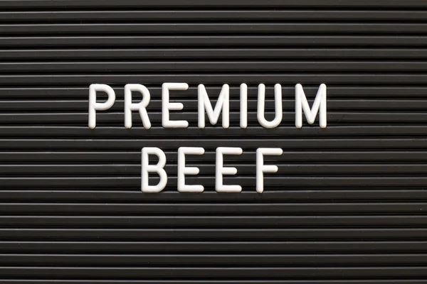 Black Color Felt Letter Board White Alphabet Word Premium Beef — Stock Photo, Image